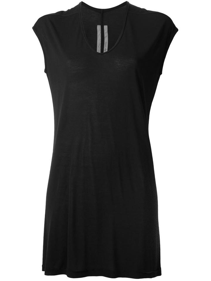 Rick Owens Scoop Neck T-shirt, Women's, Size: 44, Black, Viscose/silk