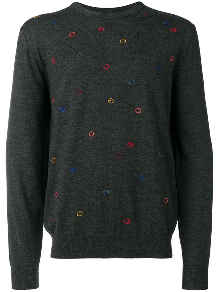 Ps By Paul Smith Embroidered Detail Sweater - Blue