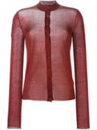 Maison Margiela Lightweight Cardigan, Women's, Size: Medium, Red, Silk