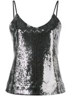Rta Sequinned Cami Top - Silver