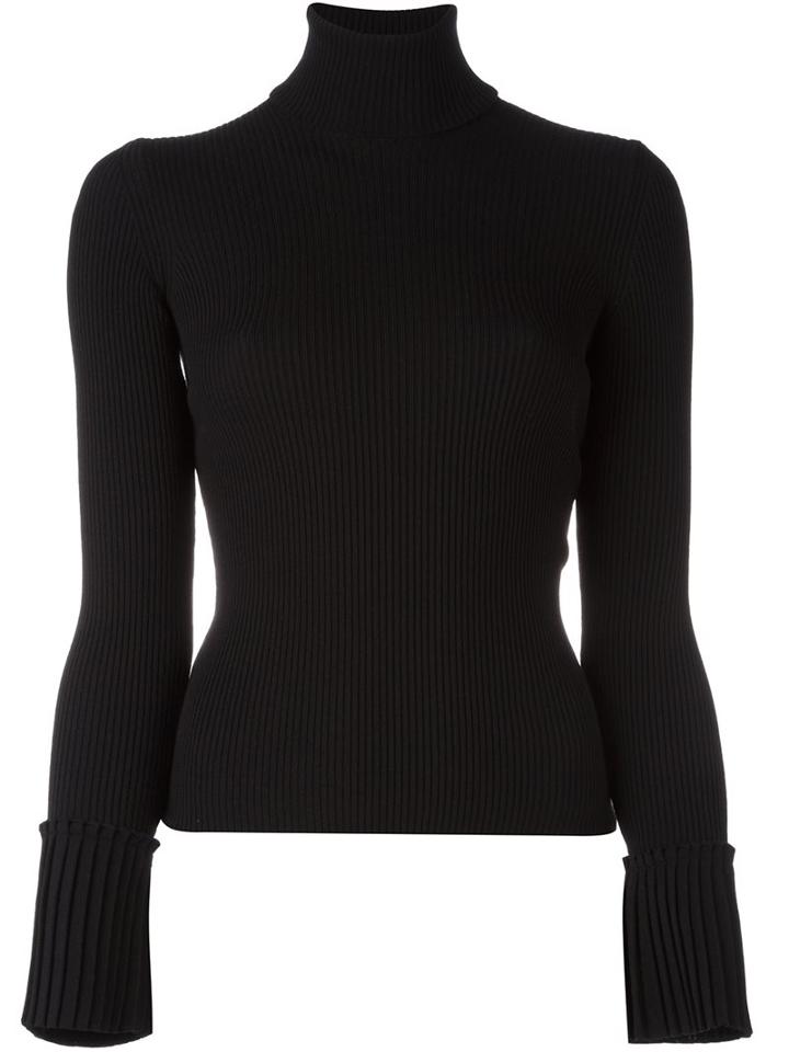 Salvatore Ferragamo High Neck Jumper, Women's, Size: Small, Black, Virgin Wool
