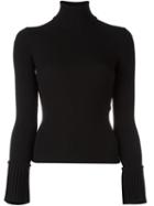 Salvatore Ferragamo High Neck Jumper, Women's, Size: Small, Black, Virgin Wool