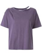 Ground Zero Cut-out T-shirt - Purple