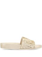 Nº21 Metallic Embellished Slides - Gold