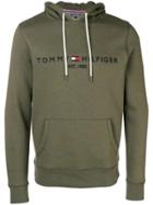 Tommy Hilfiger Logo-embroidered Hoodie - Green