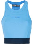 Adidas By Stella Mccartney Hot Yoga Cropped Top - Blue