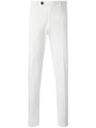Brunello Cucinelli Long Straight-leg Trousers, Men's, Size: 54, White, Cotton/spandex/elastane
