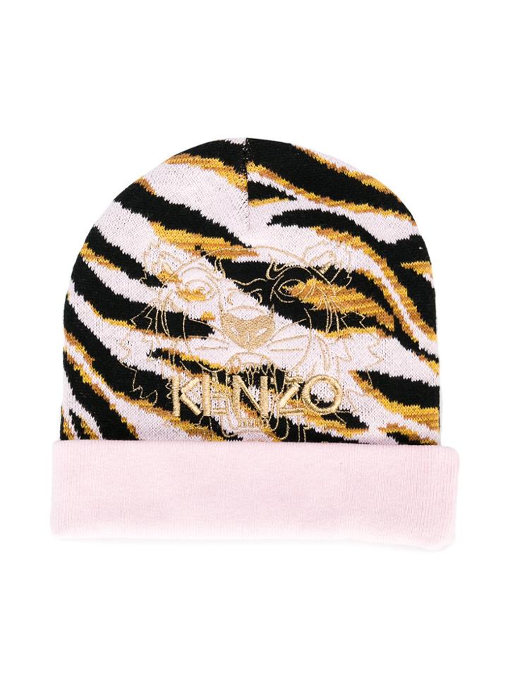 Kenzo Kids Toger Beanie - Pink & Purple