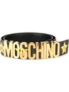 Moschino 'super Moschino' Monogram Belt, Women's, Size: Small, Leather/metal (other)/pvc