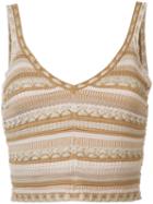 Alice+olivia Fitted Vest Top, Women's, Size: Xs, Nude/neutrals, Cotton/polyester