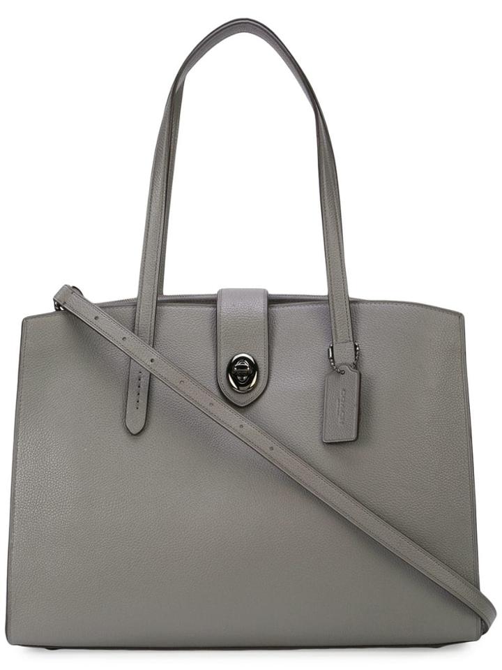 Coach Turnlock Charlie Carryall - Grey