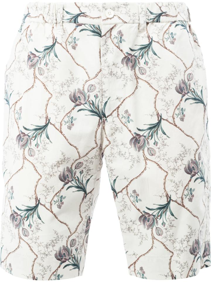 08sircus Floral Print Shorts - White