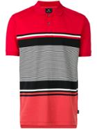 Ps By Paul Smith Colour-block Polo Top - Red