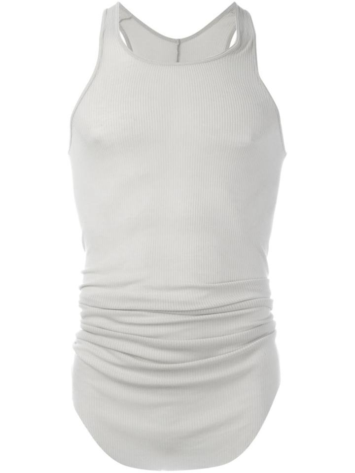 Rick Owens Ribbed Tank Top, Men's, Size: Large, Nude/neutrals, Viscose/silk