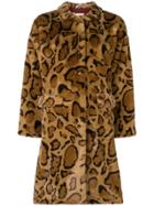 Bellerose Leopard Print Midi Coat - Brown