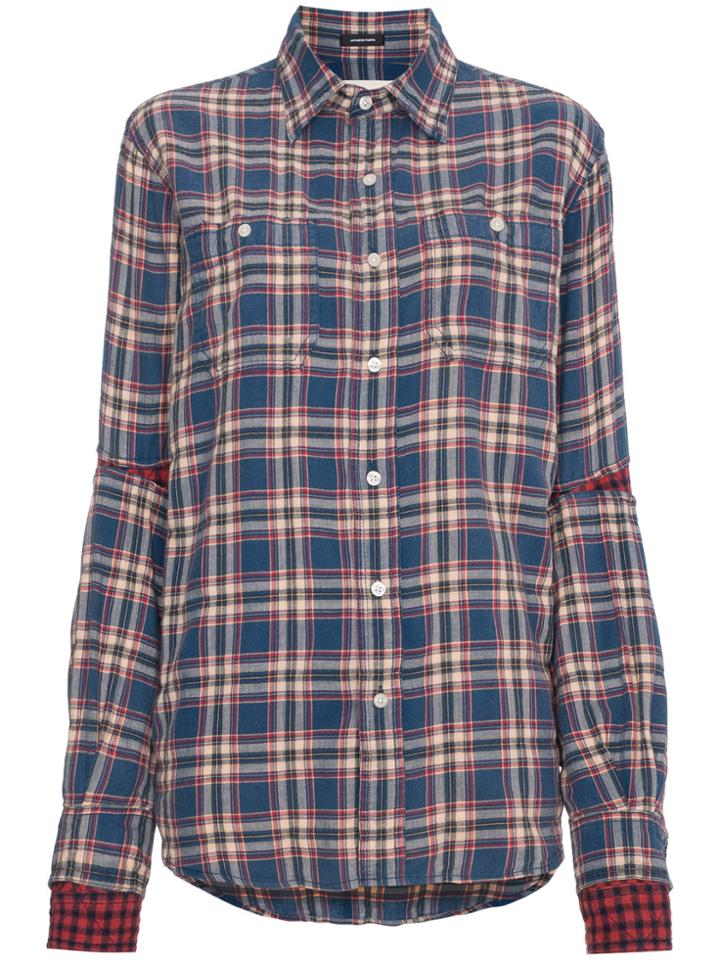 R13 Double Sleeve Check Shirt - Multicolour