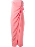 Cédric Charlier Strapless Dress, Women's, Size: 42, Pink/purple, Silk