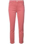 J Brand Cropped Trousers - Red