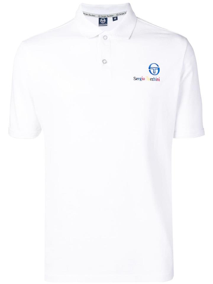 Sergio Tacchini Logo Embroidered Polo Shirt - White