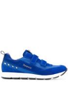 Cesare Paciotti Kids Teen Studded Touch Strap Sneakers - Velour