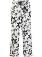 Alexa Chung Floral Print Cropped Trousers - White