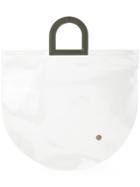 Building Block Stencil In Clear Pvc Tote Bag - Neutrals