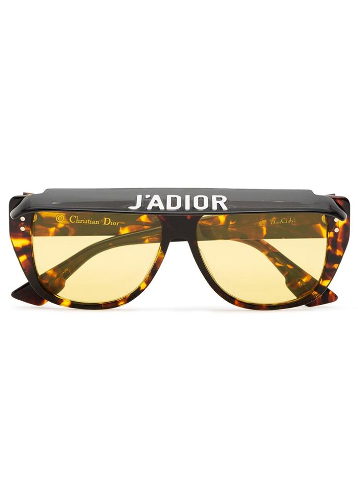 Dior Eyewear Club 2 Tortoiseshell Visor Acetate Sunglasses - Brown