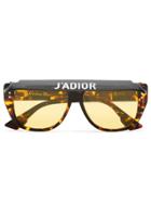 Dior Eyewear Club 2 Tortoiseshell Visor Acetate Sunglasses - Brown