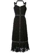 Proenza Schouler Polka Dot Fil Coupe Jacquard Sleeveless Dress - Black