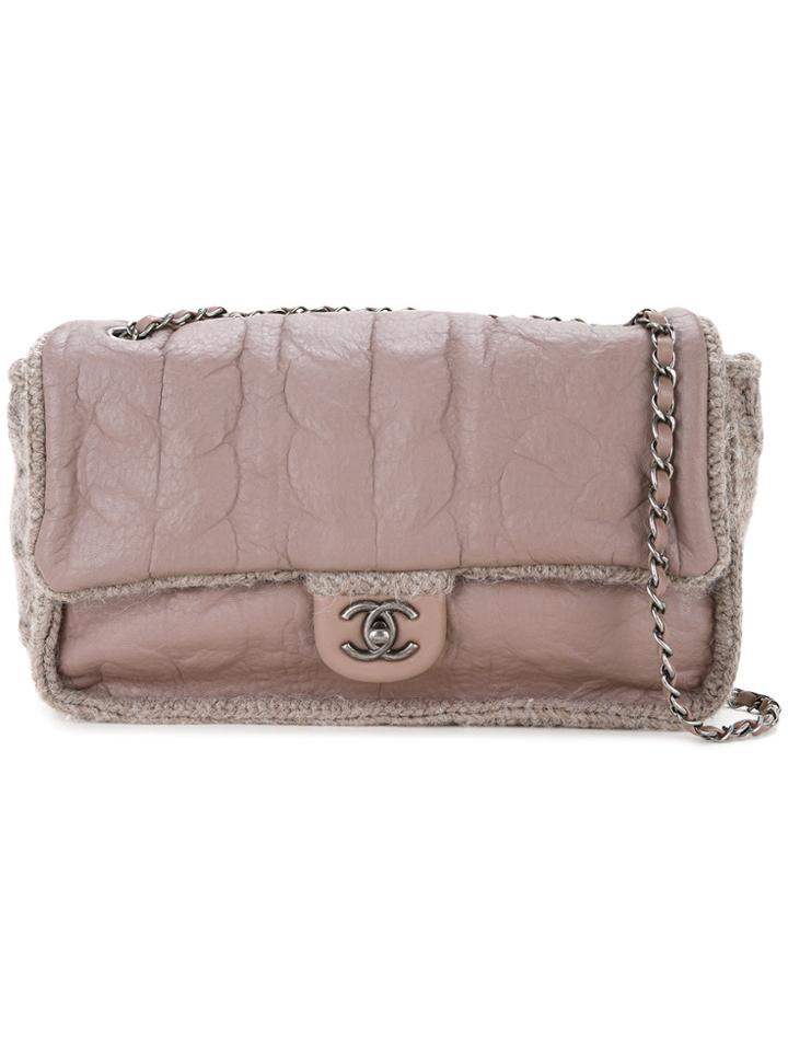 Chanel Vintage Chanel Weaving Chain Shoulder Bag - Grey