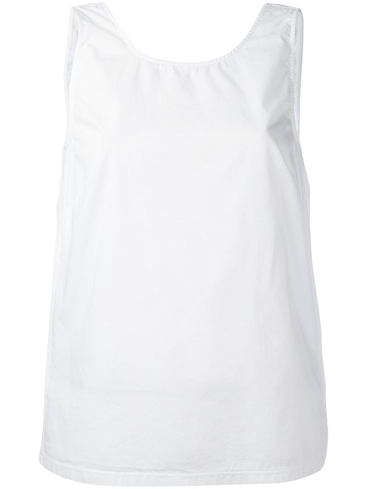 Jucca - Open Back Sleeveless Blouse - Women - Cotton - 40, White, Cotton