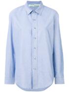 Off-white Button-down Shirt - Blue