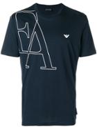 Emporio Armani Printed Logo T-shirt - Blue
