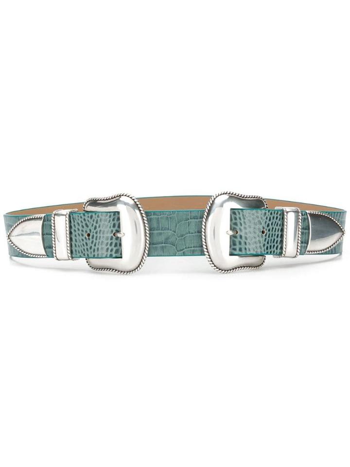 B-low The Belt Double Buckle Belt - Blue