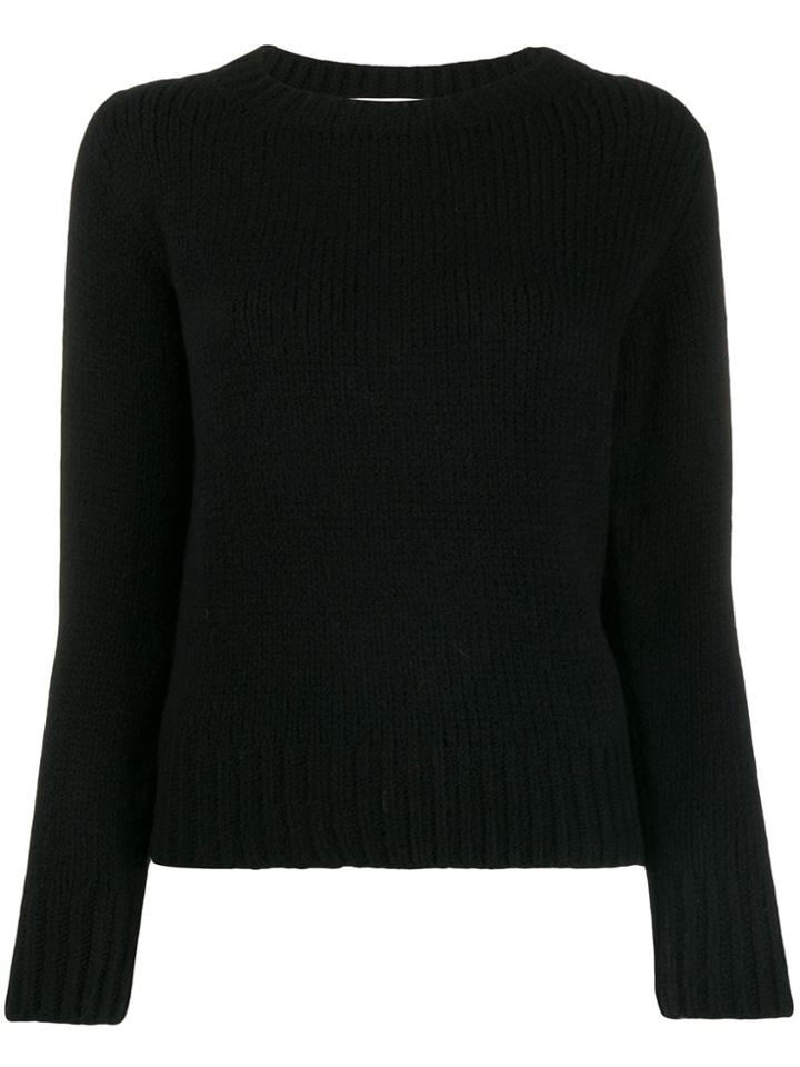 Fabiana Filippi Metallic Piped Sleeve Jumper - Black