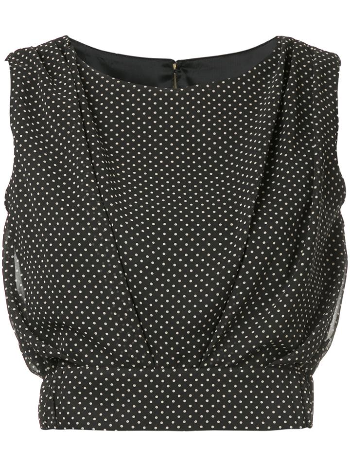 Cityshop Striped Cropped Top - Black