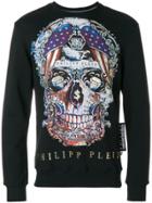 Philipp Plein Multicoloured Skull Print Sweatshirt - Black