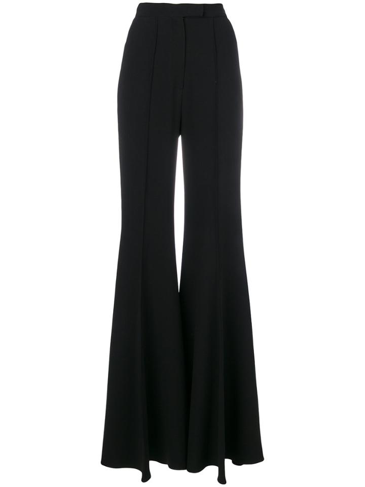 Elie Saab Flared High-waisted Trousers - Black