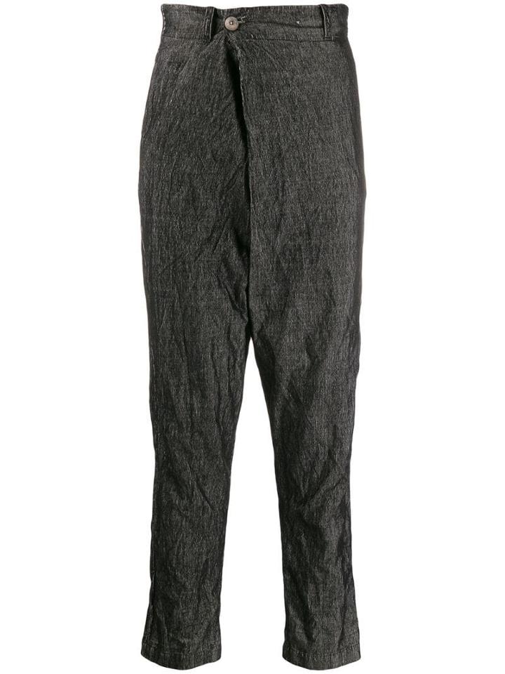 Transit Crease Effect Trousers - Black