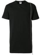 Les Hommes Urban Side Zip T-shirt - Black