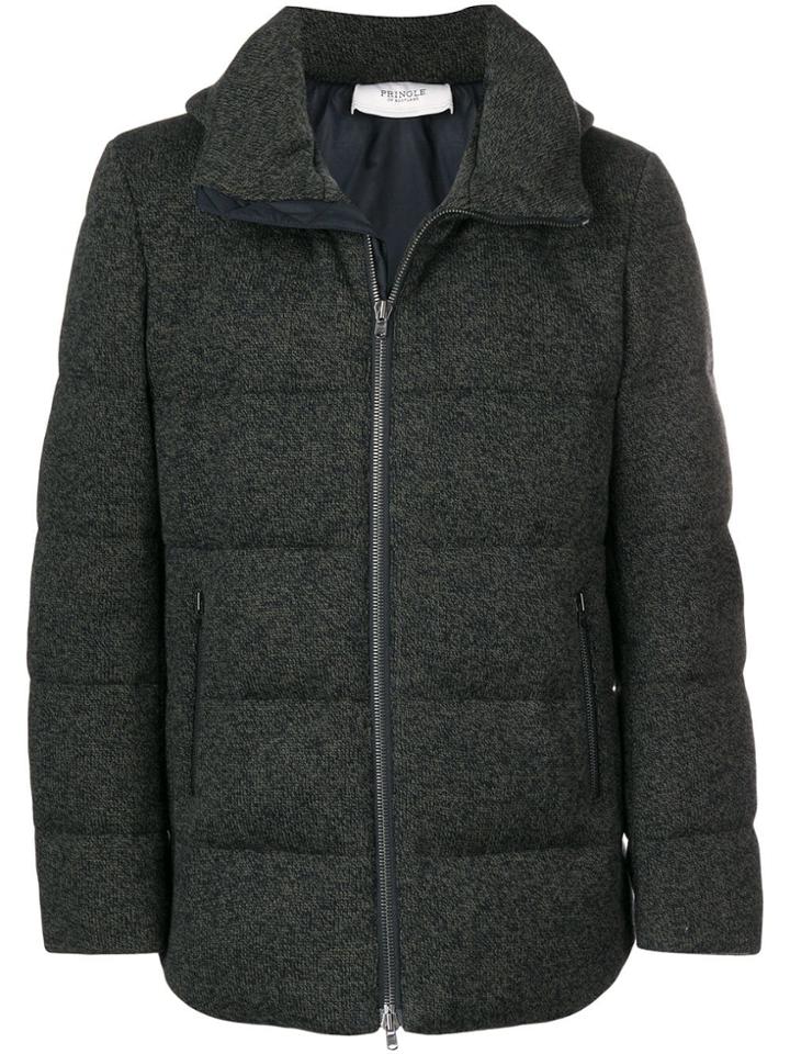 Pringle Of Scotland Zipped Puffer Jacket - Green