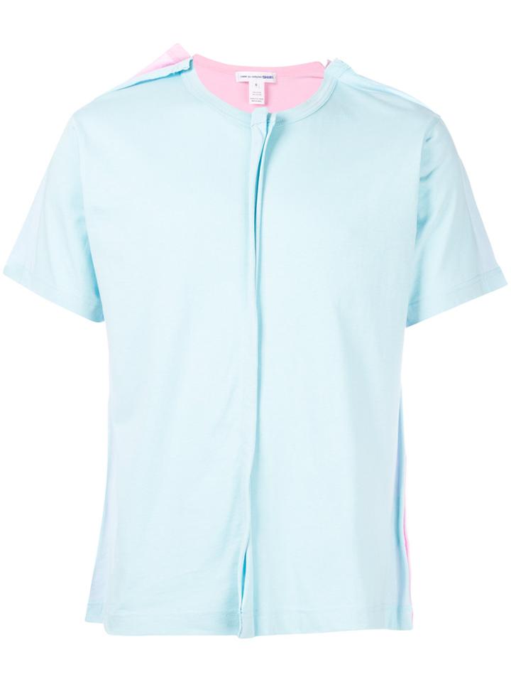 Comme Des Garçons Shirt Short Sleeved Polo Shirt - Blue