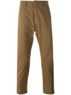 Pence Frayed Hem Pants, Men's, Size: 54, Brown, Cotton/spandex/elastane