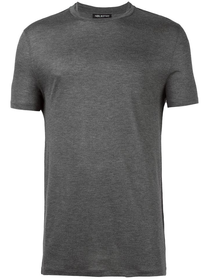 Neil Barrett Slub Knit T-shirt, Men's, Size: Medium, Grey, Viscose