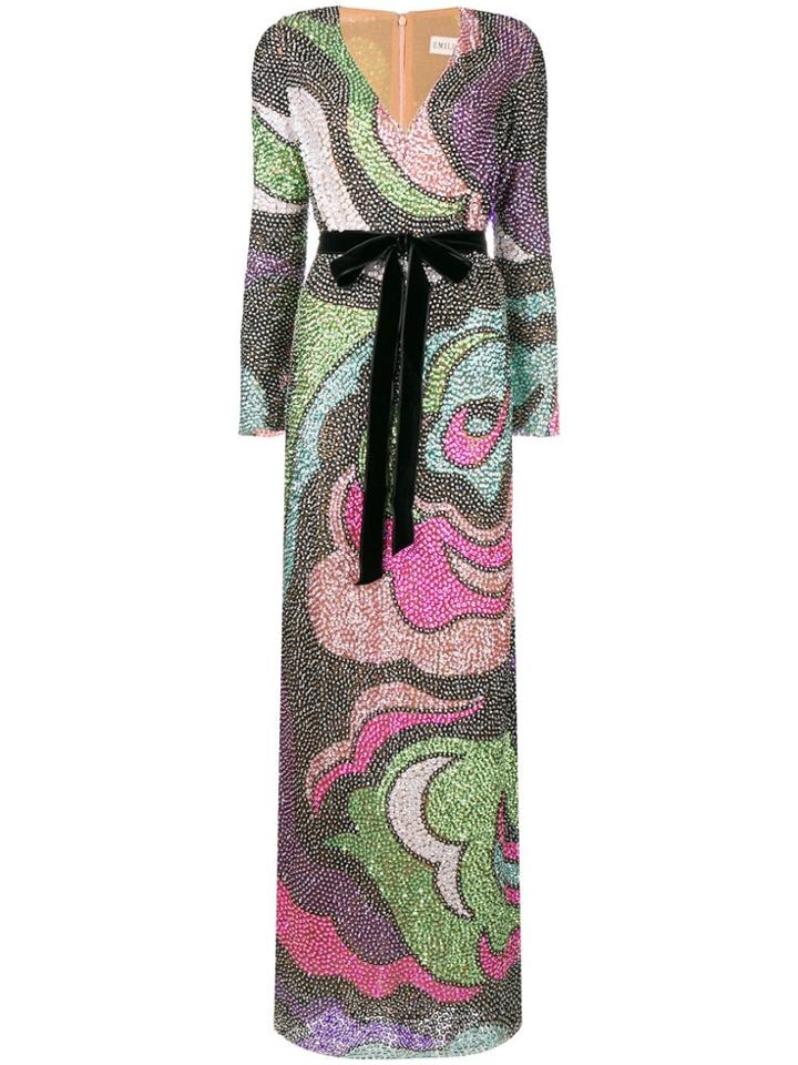 Emilio Pucci Multi-stone Embellished Gown - Multicolour