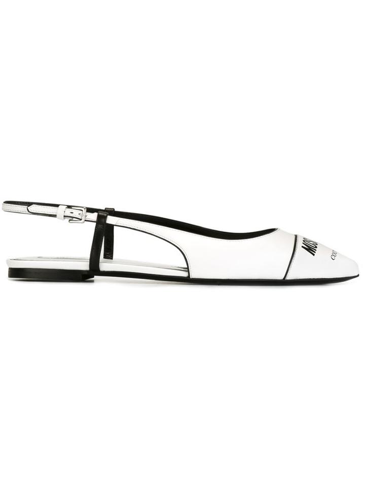 Moschino Logo Print Ballerinas