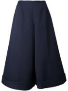 Delpozo Super Wide Culottes, Women's, Size: 42, Blue, Cotton/polyamide/spandex/elastane