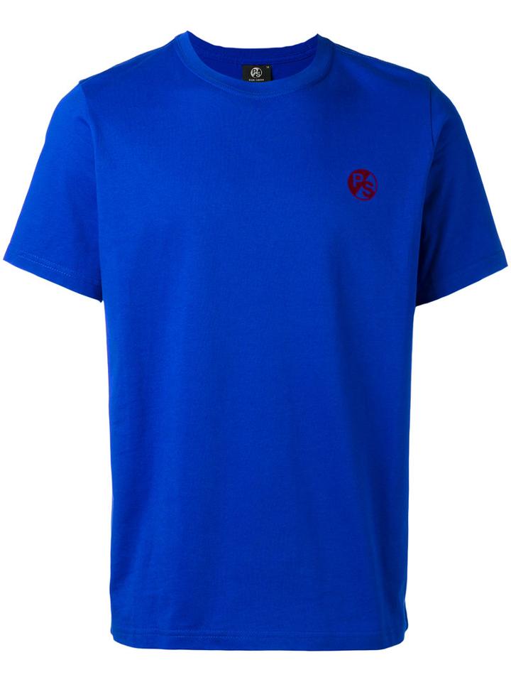 Ps By Paul Smith Logo T-shirt, Men's, Size: Large, Blue, Organic Cotton
