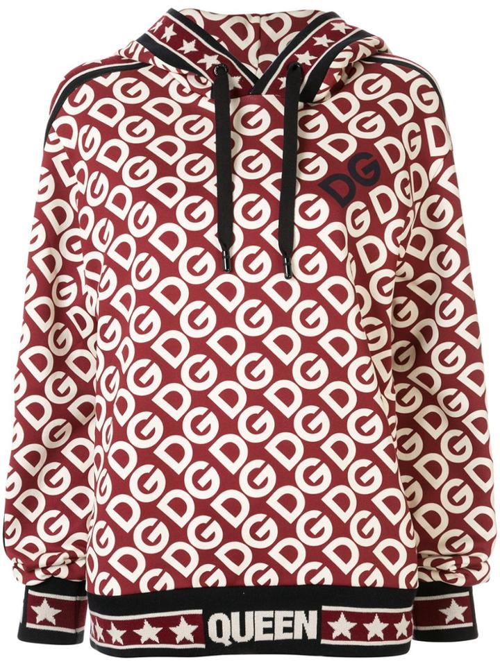 Dolce & Gabbana Loose-fit Logo-print Hoodie - Red