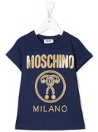 Moschino Kids Teen Logo T-shirt - Blue